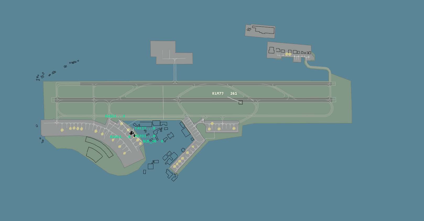 air traffic control simulation Ground Radar Display